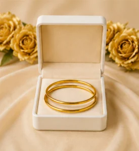 22K Gold Plated Plain Bangle For Women