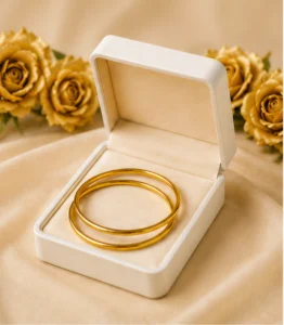 22K Gold Plated Plain Bangle For Women