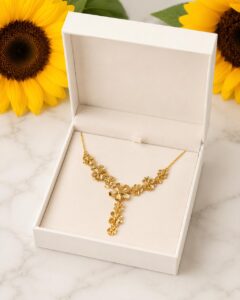 Gold Plated Floral Necklace Gold Plated Floral Necklace
